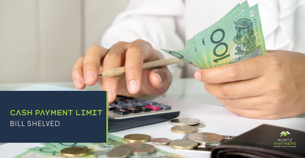 Cash payment limit Bill shelved | Muntz Partners